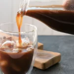 A refreshing glass of cold brew coffee served over ice.