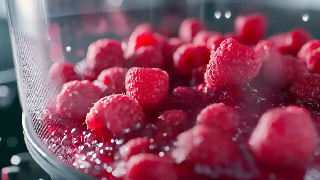 raspberries sorbet 1