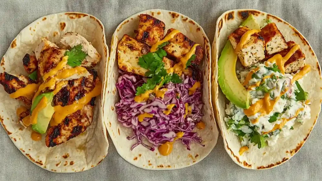 Three different cottage cheese wrap recipe ideas