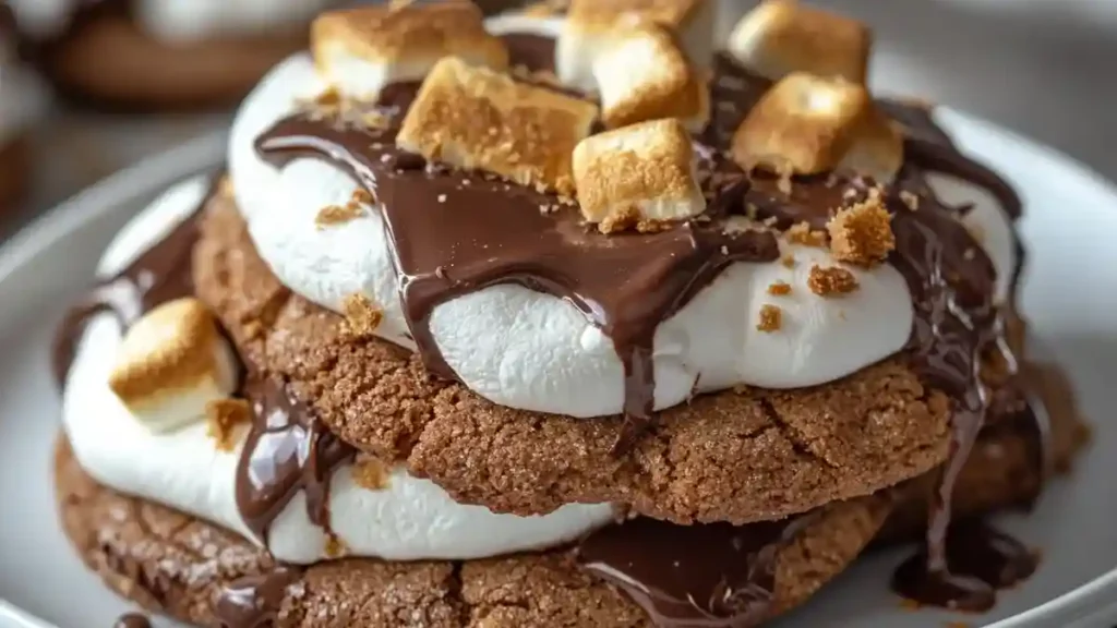 S’mores marshmallow cookie variation