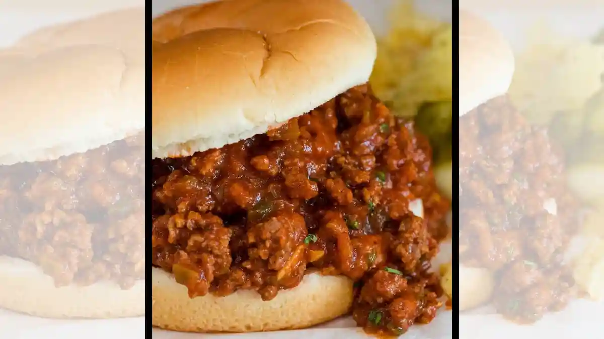 Delicious homemade Sloppy Joes with ground beef and tangy sauce on toasted buns