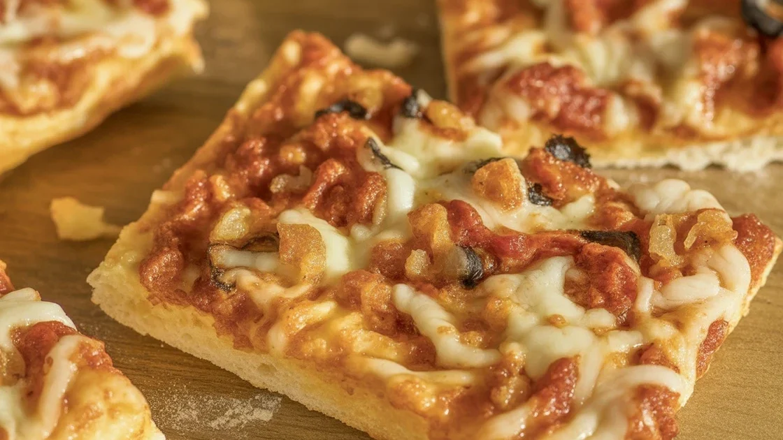 Crispy Totino's Pizza made in an air fryer, ready to serve.