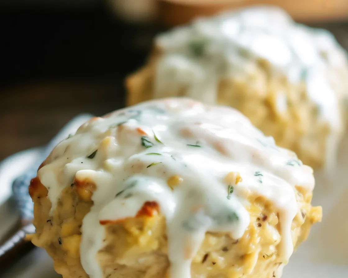 Savory garlic parmesan chicken meatloaf with a crispy crust, made with ground chicken and cheese.
