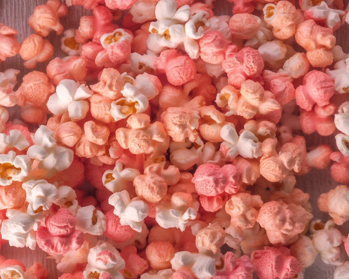 Colorful candy popcorn in a bowl, perfect for parties and sweet cravings.
