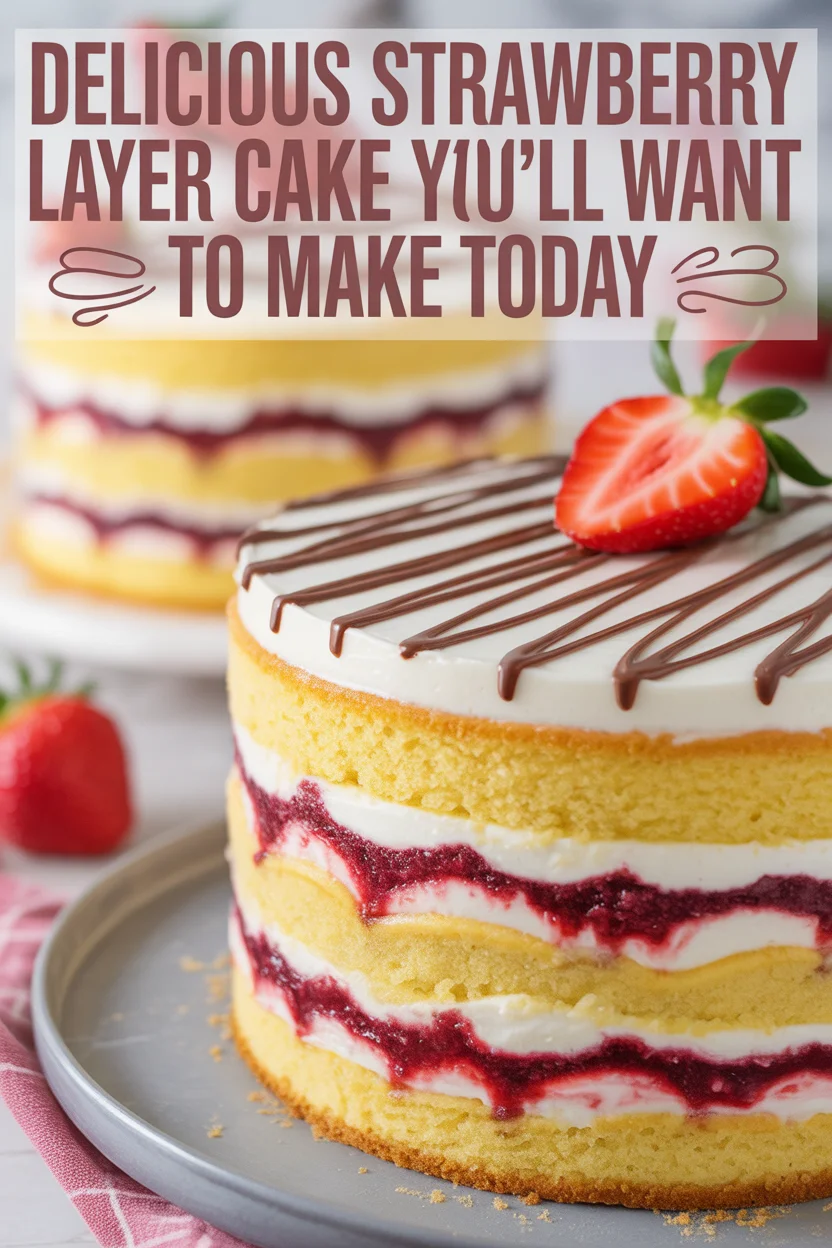 Delicious Strawberry Layer Cake You’ll Want to Make Today