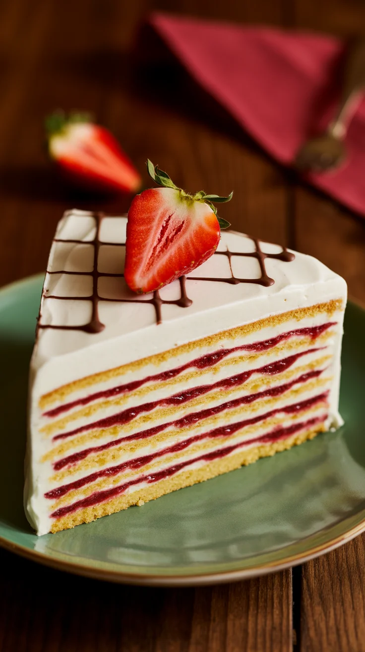 strawberry layer cake