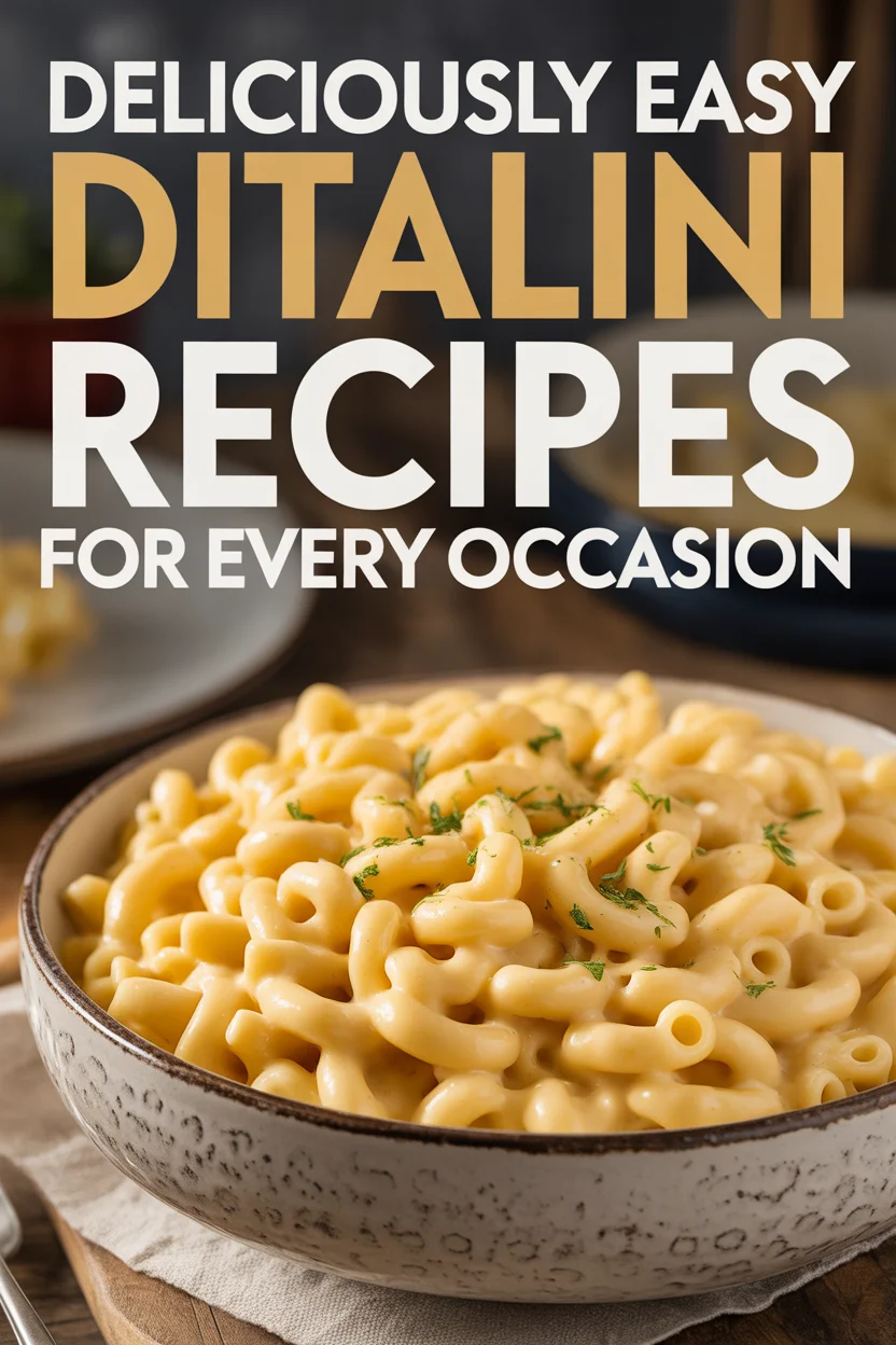 Deliciously Easy Ditalini Recipes for Every Occasion