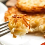 Crispy Air Fryer Hashbrown Patties cooked from frozen for a quick breakfast.
