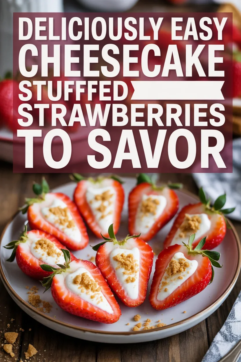 Deliciously Easy Cheesecake Stuffed Strawberries to Savor